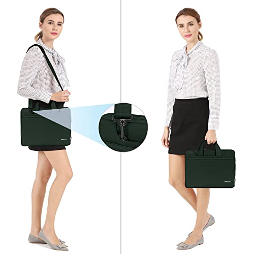 MOSISO 360 Protective Laptop Bag 15.6 inch, 15-16 inch Computer Bag Compatible with MacBook Air 15 inch/Pro 16 inch, HP,Dell,Lenovo,Asus,Notebook, Laptop Carrying Case with Strap&Handle, Emerald Green - color: Emerald Green, size: 16 inch