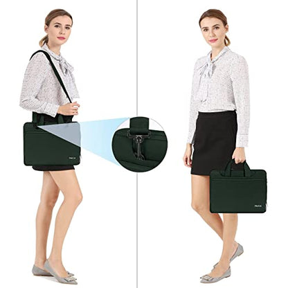 MOSISO 360 Protective Laptop Bag 15.6 inch, 15-16 inch Computer Bag Compatible with MacBook Air 15 inch/Pro 16 inch, HP,Dell,Lenovo,Asus,Notebook, Laptop Carrying Case with Strap&Handle, Emerald Green - color: Emerald Green, size: 16 inch