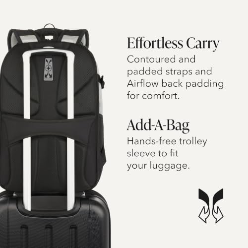 SwissGear Travel Tech Pro Laptop Backpack – Fits Laptops up to 16” – ScanSmart TSA-Friendly Backpack with Multiple Organizer Pockets – Grey Heather - color: Gray Heather, style: Travel Tech Pro
