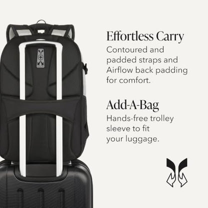 SwissGear Travel Tech Pro Laptop Backpack – Fits Laptops up to 16” – ScanSmart TSA-Friendly Backpack with Multiple Organizer Pockets – Grey Heather - color: Gray Heather, style: Travel Tech Pro