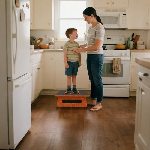 5.5" Height Step Stools for Adults, Heavy Duty One Step Stool with Non-Slip Rubber, Wooden Foot Stool 400 Lb Capacity, Suitable for Stairs, High Bedside, Office and Outdoor - size: 5.5 In Height