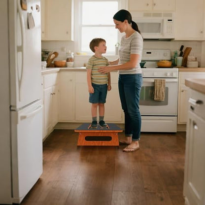 5.5" Height Step Stools for Adults, Heavy Duty One Step Stool with Non-Slip Rubber, Wooden Foot Stool 400 Lb Capacity, Suitable for Stairs, High Bedside, Office and Outdoor - size: 5.5 In Height