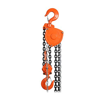 Prowinch 6600 lbs 3 Ton 30 ft Manual Chain Hoist Featuring Durable G80 Black Tempered Chain for Heavy-Duty Lifting and Rigging Applications in Industrial and Construction Environments - size: 3 TON 30 FT