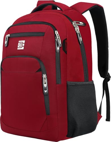 Volher Laptop Backpack,Business Travel Anti Theft Slim Durable Laptops Backpack,Water Resistant College Computer Bag for Women & Men Fits 15.6 Inch Laptop and Notebook-Red - color: Red, size: 15.6 Inch, style: Laptop