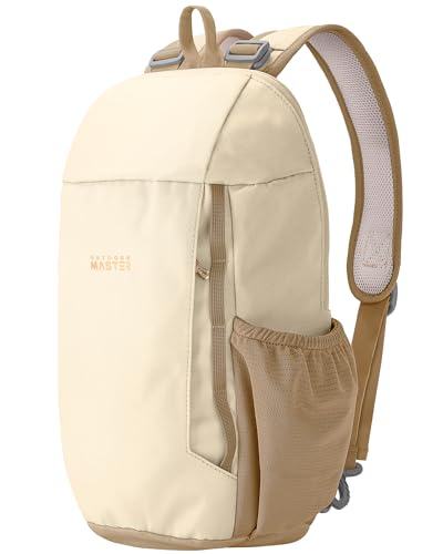 OutdoorMaster Hiking Daypack, Adjustable Single And Double Shoulder Backpacks, Lightweight Sling Bag, Crossbody Shoulder Chest Urban Outdoor Travel Backpack for Women & Men - Khaki