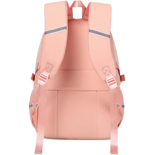 abshoo Big Student Laptop Backpack For College Women Middle High School Teen Girls Bookbag Travel Daypack (Peach Pink) - color: Peach Pink