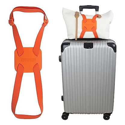 Luggage Straps Bag Bungees add a Bag, Luggage Bungee for suitcases Elastic Strap Belt- 2 Pack (Orange-2) - color: Orange-2