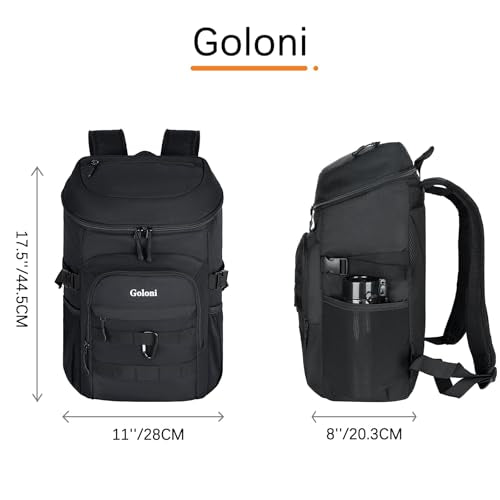 Cooler Backpack Insulated Leak Proof,Small Soft Coolers Bag for Men and Women Camping,Travel,Beach,Hiking,Picnic - color: Black