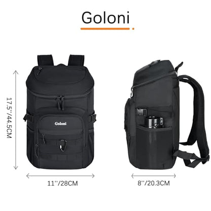 Cooler Backpack Insulated Leak Proof,Small Soft Coolers Bag for Men and Women Camping,Travel,Beach,Hiking,Picnic - color: Black