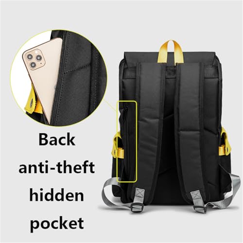 Anti Theft Travel Laptop Backpack with Usb Charging Port Water Resistant Extra Large (Blue/Black,17in) - color: Blue/Black