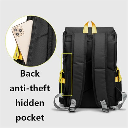 Anti Theft Travel Laptop Backpack with Usb Charging Port Water Resistant Extra Large (Blue/Black,17in) - color: Blue/Black