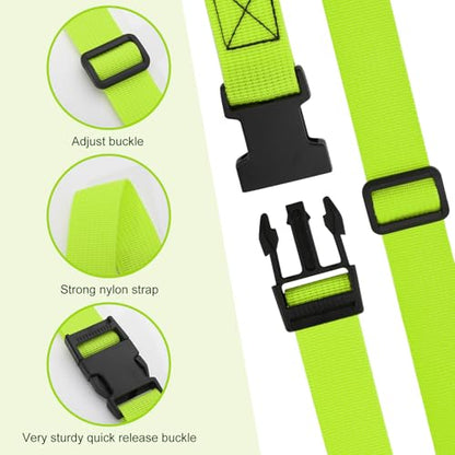 6.5 Feet Strap Cone Carrier Sport Cone Carrying Strap Adjustable Agility Disc Cone Strap Carrier for Storage & Travel with Quick Snap Closure - color: Green