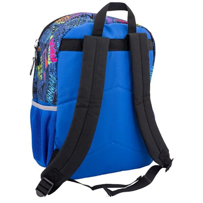 AI ACCESSORY INNOVATIONS Teenage Mutant Ninja Turtles 5 PC Backpack Set, Raphael, Leonardo, Donatello, & Michelangelo 16” School Bag, TMNT Bookbag, Blue - color: Ninja Trutles