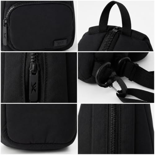 Reebok Unisex Crossbody Bag - Convertible Compact Durable Cross Body Bag for Women and Men - Gym and Travel Essentials, Size One Size, Maeve Black - color: Maeve Black