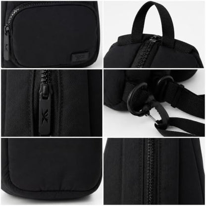 Reebok Unisex Crossbody Bag - Convertible Compact Durable Cross Body Bag for Women and Men - Gym and Travel Essentials, Size One Size, Maeve Black - color: Maeve Black