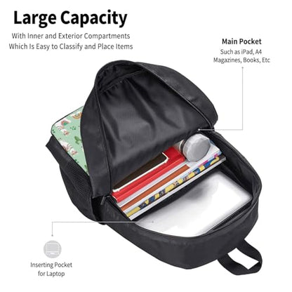 Ergonomic Padded Backpack Cute Llamas Mint Green, Anti Theft Spacious Travel Daypack Sturdy Polyester Bag for Commute Gym Outdoor Leisure Use - color: Design (1025)