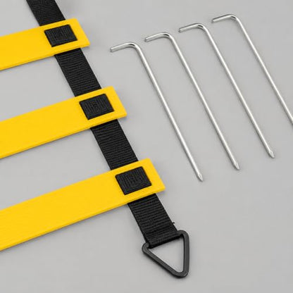 PVC Agility Ladder, 6 Ladder Training, 10 Count Training Cones & 6 Marker Poles, Soccer Football Equipment for Athletes