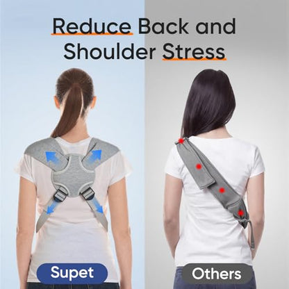 Supet Dog Sling Carrier, Hands Free Adjustable Puppy Pouch Carrier, Soft Wearable Pet Front Bag for Dachshund & Teacup Dogs, Anti-Anxiety Chest Carrier with Back Pain Relief (Grey, Regular) - color: Grey, size: Regular ( 4 - 14Lbs )