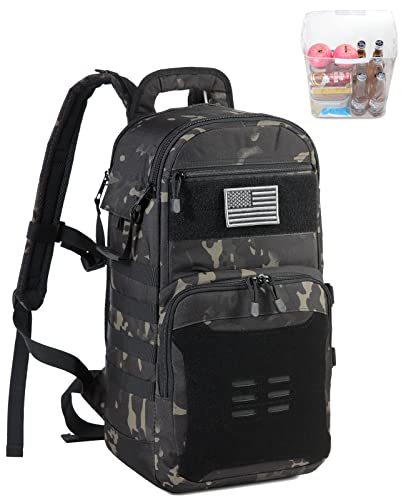 DBTAC Tactical Lunch Backpack, Large Lunch Cooler for Men Women | Backpack Coolers insulated for Work Picnic Travel (Charcoal Camo, 24-Cans) - color: Charcoal Camo