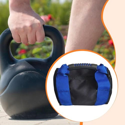 Kettlebell Sandbag Bag Only with Handle - Sand Weights Bag for Functional Fitness, Boxing, Bodybuilding (Sand Not Included) - color: Blue