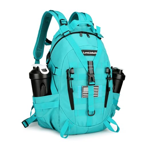 Lovelinks21 25L Tactical Backpack Hiking Daypacks Outdoor Military Molle Bag EDC Rucksack Motorcycle Backpack for Camping - color: Lake Blue
