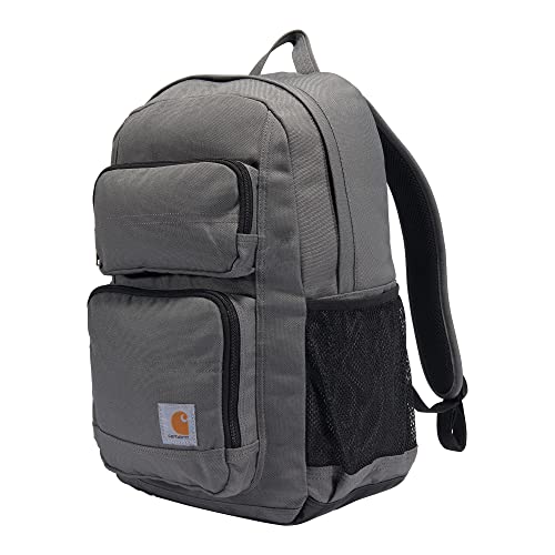 Carhartt 27L Single-Compartment Backpack, Durable Pack with Laptop Sleeve and Duravax Abrasion Resistant Base, Gray - color: Grey