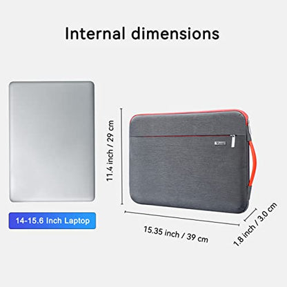 Voova Laptop Sleeve Case 15.6 16 Inch with Handle, 360° Protective Waterproof Slim Computer Bag Cover Compatible with MacBook Pro M2/M3/M4 16, HP Acer Lenovo Yoga ThinkPad Asus Laptop, Grey - color: Grey, size: 15.6-16 Inch