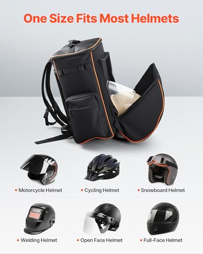 VEVOR Welding Backpack, 35.6L Welder Backpack for Tools and Helmet, 600D Polyester Extreme Gear Pack with Helmet Catch Bag, Multi-Purpose Gear Storage Bag for Welding, Outdoor Camping, Mountaineering - style: 600D Polyester-1