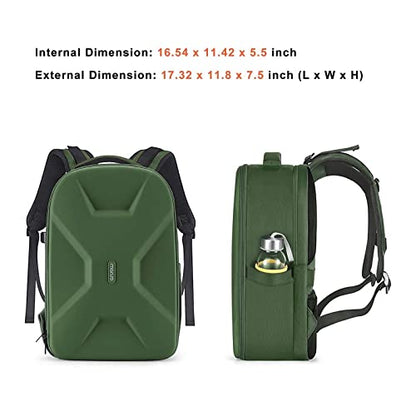 MOSISO Camera Backpack, DSLR/SLR/Mirrorless Photography Camera Bag 15-16 inch Waterproof Hardshell Case with Tripod Holder&Laptop Compartment Compatible with Canon/Nikon/Sony, Army Green - color: Army Green
