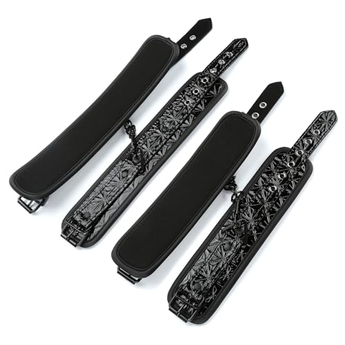 2026 Upgraded Heavy Duty Expandable Spreader Bar – Adjustable PU Straps for Pilates, Yoga - style: Rose+BlackStar