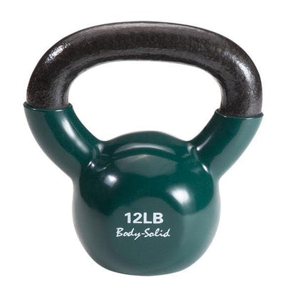 Body-Solid Vinyl Coated Kettlebells with Kettle Grip Handles, Perfect Kettlebells for Weight Training and Core Workout Exercise Equipments - style: 12lbs.