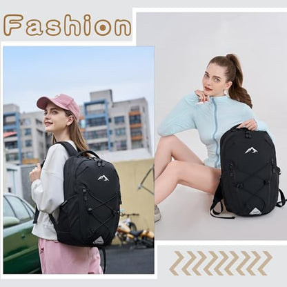 AO ALI VICTORY Women's Laptop Backpack 15.6 inch,Travel Backpack for Men - color: Black