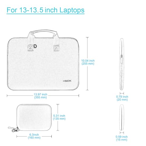 Hseok Laptop Sleeve 14 inch Case with Small Case, Compatible with MacBook Neo 14, MacBook Pro 14 M5/M4/M3/M2/M1, XPS 14 and Most 14 inch Notebooks, Neoprene Computer Handbag,G01Y01 - color: G01y01, size: 14"