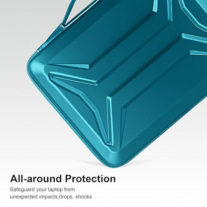 DOMISO 15.6-16 Inch Laptop Hard Case, Waterproof Shockproof Hard Shell Laptop Sleeve Protective Computer Bag for Macbook Pro/Lenovo IdeaPad/HP ENVY/Dell XPS, Teal - color: Teal, size: 15 - 15.6 Inch
