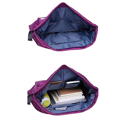 KAUKKO Drawstring Sports Backpack Gym Yoga Bag Shoulder Rucksack for Men and Women(1031-2-PURPLE) - color: Nylon Purple