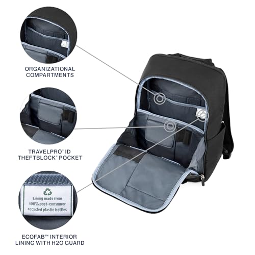 Travelpro Platinum Elite Slim Laptop Travel Backpack, Fits up to 16 Inch Laptop, Business, Water Resistant, Men and Women, Black - color: Black, size: 16 inches