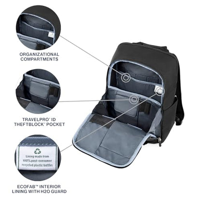 Travelpro Platinum Elite Slim Laptop Travel Backpack, Fits up to 16 Inch Laptop, Business, Water Resistant, Men and Women, Black - color: Black, size: 16 inches
