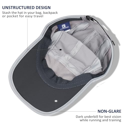 GADIEMKENSD Reflective Folding Outdoor Hat Unstructured Design UPF 50+ Sun Protection Sport Hats for Womens and Mens - color: Folding Series, Light Grey