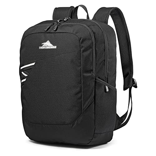 High Sierra Essential Backpack, Laptop Bookbag for Travel, Work, or School, Black, One Size - color: Black