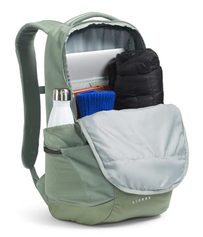 The North Face Lichen Daypack - Everyday Commuter Backpack, Laptop Sleeve, Water Bottle Pockets, Center Front Pouch, Bark Mist/Slate Moss, One Size - color: Bark Mist/Slate Moss