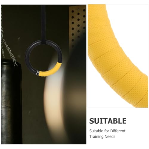 ULTECHNOVO Adjustable Pull Exercise Rings 1 Pair with 0.5m Large Round Rings and Straps for Indoor Fitness, Calisthenics, Strength Training, and Core Workout