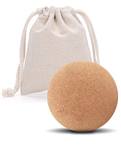 KITWILD Cork Massage Ball - High Density Fine Particles for Deep Tissue Muscle Massage, Myofascial Release, and Yoga Therapy - 2.5 Inch Lightweight Lacrosse Ball - style: 1 Pack (2.5'')