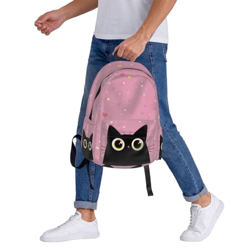 cfpolar 17 Inch Backpack Cute Cartoon Cats Laptop Bag Shoulder Bag School Bookbag Casual Daypack For Boys Girls,A-13 - color: D-13