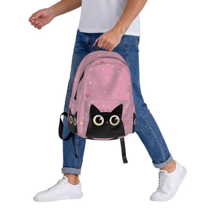 cfpolar 17 Inch Backpack Cute Cartoon Cats Laptop Bag Shoulder Bag School Bookbag Casual Daypack For Boys Girls,A-13 - color: D-13