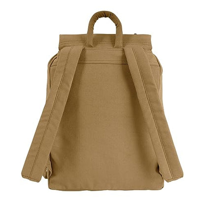 Rothco Canvas Daypack – Heavy-Duty Cotton Canvas Backpack for Hiking, Camping, Traveling, and Daily Use – 34L Capacity - color: Coyote Brown