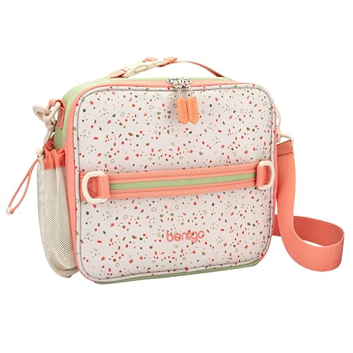 Bentgo Kids Lunch Bag (Whimsy & Wonder Collection) - Durable, Double-Insulated Lunch Bag for Kids 3+; Holds Lunch Box/Water Bottle/Snacks; Water-Resistant Fabric & Zip Pockets (Geo Speckle) - color: Geo Speckle