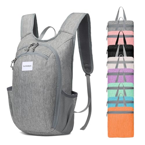 10L Foldable Lightweight Backpack – Packable Travel Daypack for Hiking, Cycling & Everyday Use – Water-Resistant Travel Bag with Multi-Pocket Design for Women & Men(Gray) - color: Gray