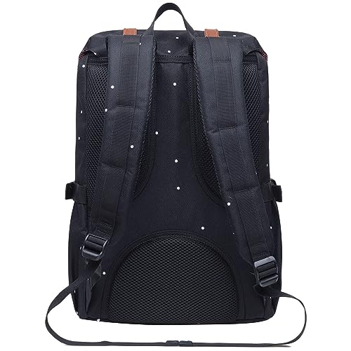 KAUKKO Laptop Outdoor Backpack Traveling Daypack Hiking Rucksack Large Capacity Bag Fits 15.6"(5-7-Blackpoint-NEW) - color: 5-7-blackpoint-new