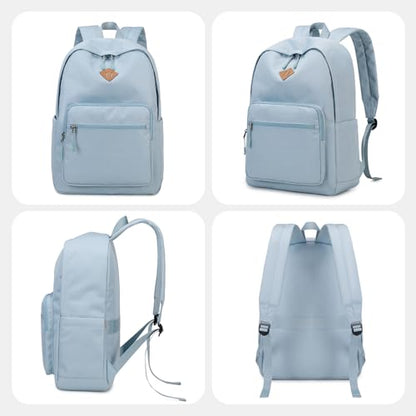 Lohol Classic Backpack for School Travel College, Durable Water Resistant Bookbag (Brown) - color: Brown