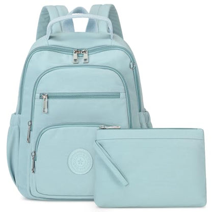 Backpack Purse for Women, Lightweight Mini Backpack Purse Small Bookbag with Mini Wallet and Luggage Strap,Green - color: Green